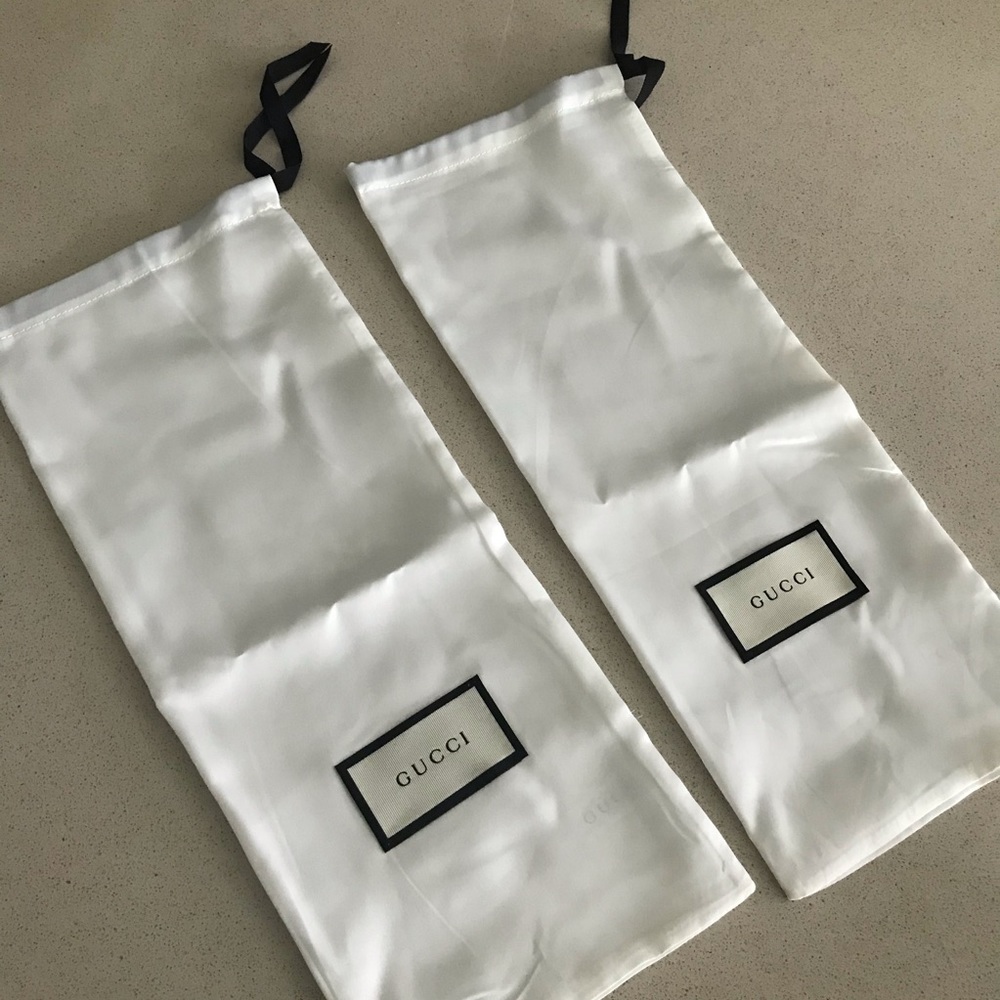 Authentic white GUCCI Dust Bag / Pouch 2 pcs